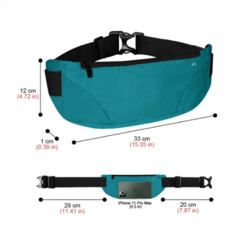 1PC Fanny Pack Men Running Bag Waist Hip Bum Belt Sports Lightweight Waterproof Breathable Phone Pouch 240830Z