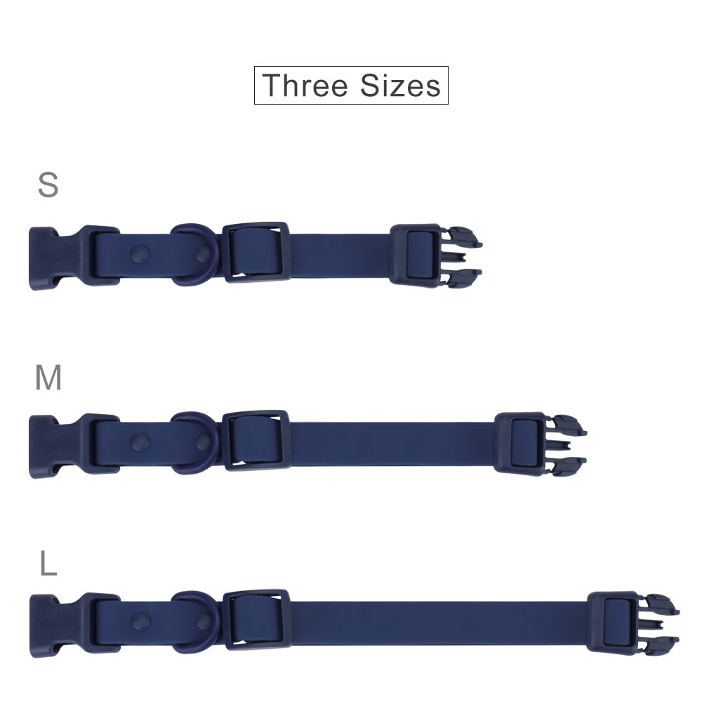 Macaron Color Pet Collar Adjustable PVC Wrap Rubber Webbing Dog Collar Waterproof Easy To Clean for Small, Medium and Large Dogs