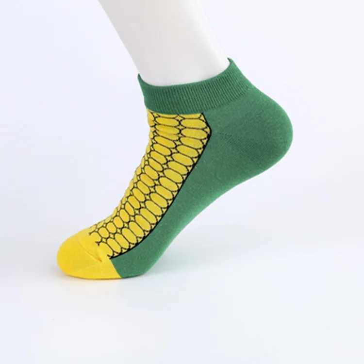 Men's Socks 5 pairs of socks new tangram series boat socks casual socks wholesale creative colorful socks Y240830GAMY