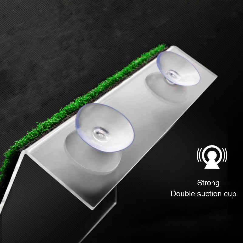 Turtle Basking Platform Suction Cup Habitat Simulation Lawn Ramp Turtle Dock Floating Island For Reptile Terrarium Accessory