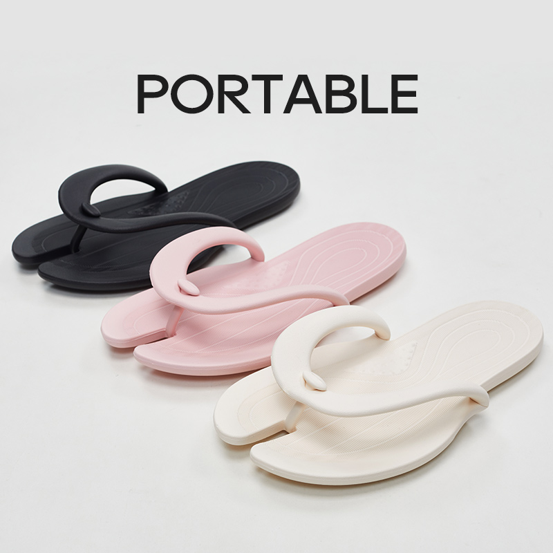 UTUNE Summer Flip Flops Women Slippers Foldable Outdoor Travel Vacation Light Soft Men Slides Beach Bath Shoes Flat Sandals