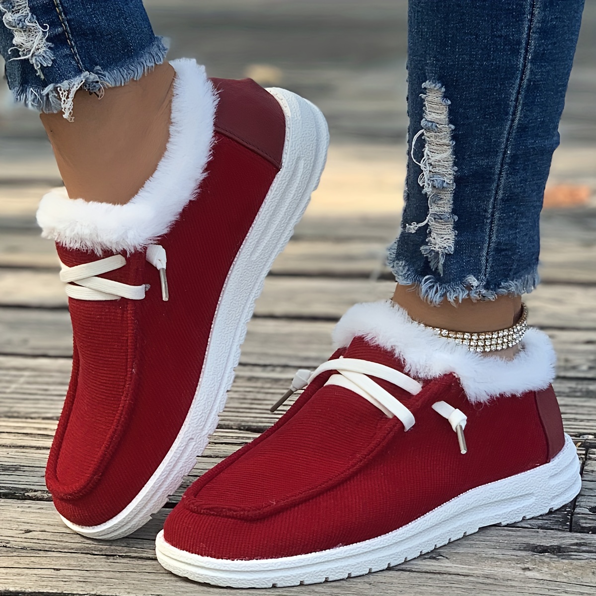Comfortable Plush ed Canvas Shoes Lightweight, Breathable, Low-Top Sneakers with Soft Insoles Perfect for Casual Daily Wear, Walking zhanyishengli