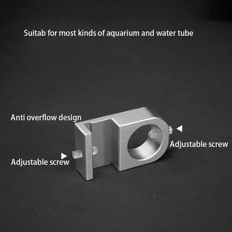 Aluminum Alloy Aquarium Water Tube Holder Water Pipe Hose Mount Bracket for 20mm Pipe Water Tube Fixed Clip Fish Tank Hose Clamp