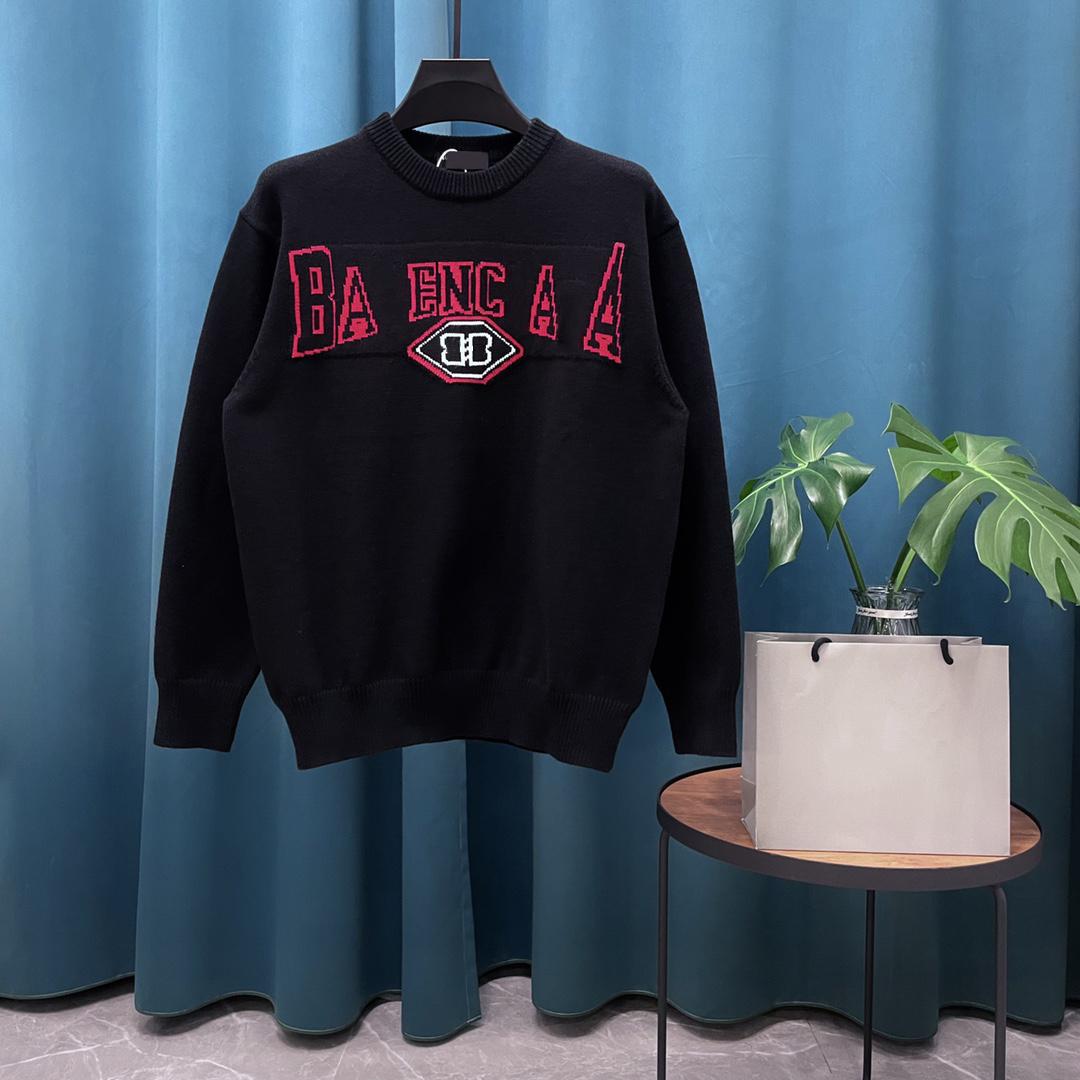 Top designer luxury Mens Sweaters Embroidery letters Knit Jacquard Sweater Men Women Quality Loose Sweatshirts hoodie jacket Clothing s-xxl