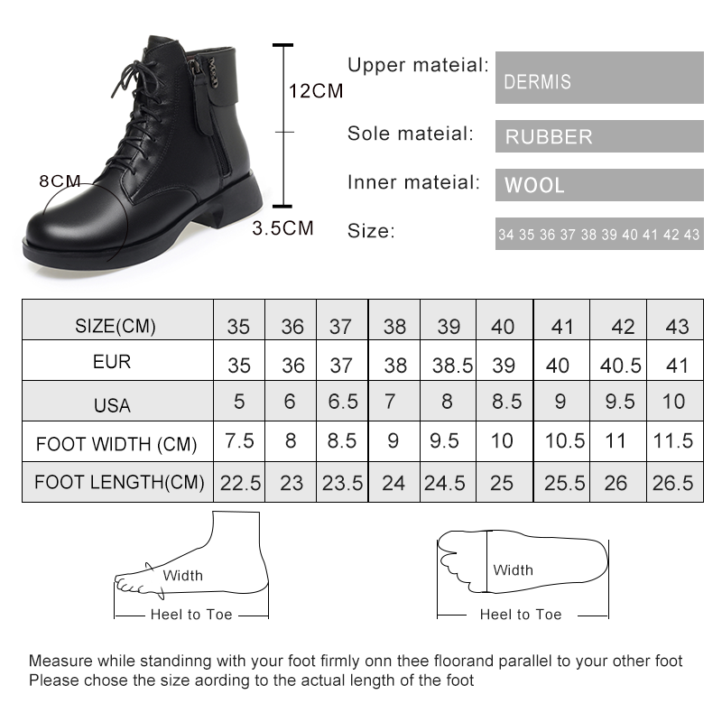 AIYUQI Marton Boots Women Winter 2024 New Genuine Leather Women Ankle Boots Large Size Wool Warm Snow Boots Women