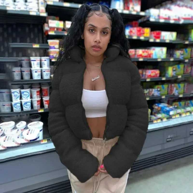 Women's Down Parkas Bubble Coats 2024 Winter Pure Cotton Coat Womens Fashion Cutting Inflatable Thick Jacket Casual Coat Parkas Womens Y240824WXZ
