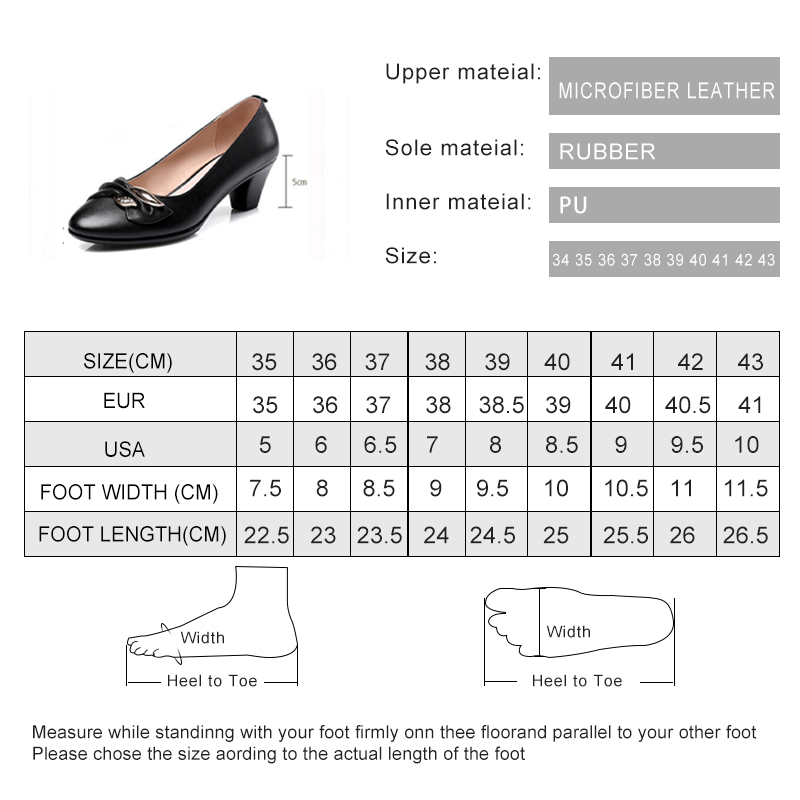 High Women Heels Pumps Fashion Party Round Toe leather spring fall Shoes Classic black for office lady New tenis feminino 97ca