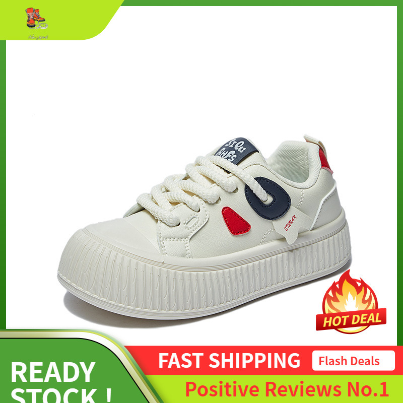 Ddmysports Spring New White Korean Ins Trendy Female Students Thick Soled Eight Increasing Sports Board Casual Shoes XT OUTDOOR