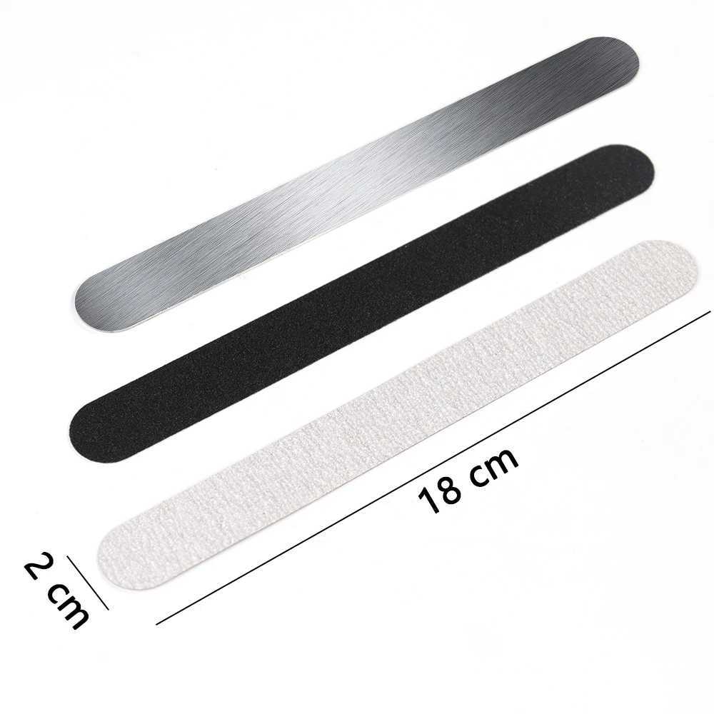 10 reusable nail art file pads 100/180/240 replace sandpaper with durable metal handles gray/black handmade nail tools W240829