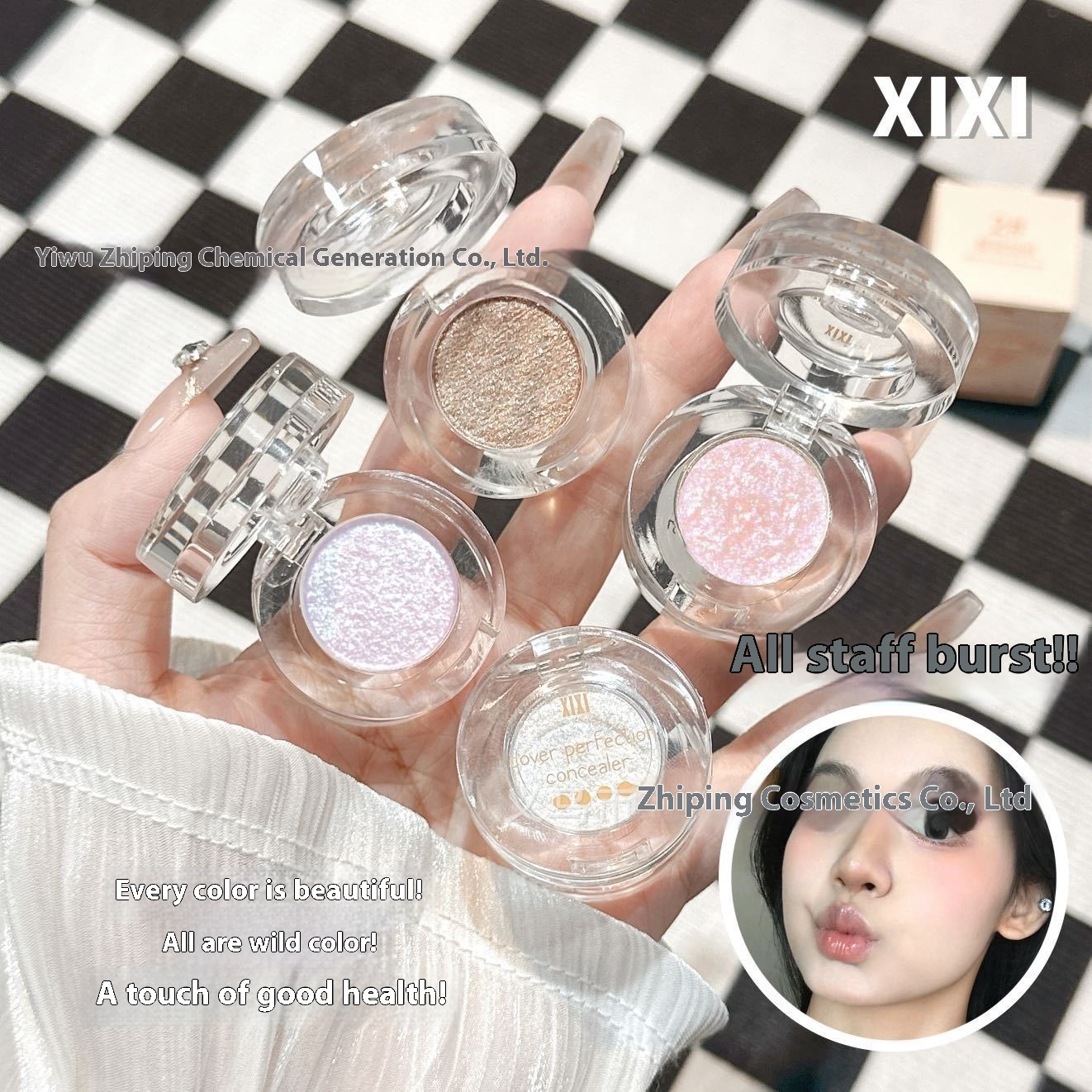 Silk-Textured Xixi Eye Shadow Duo in Mono Charcoal - Stellar Design with Metallic Luminous Hues Inspired by Celestial Beauty