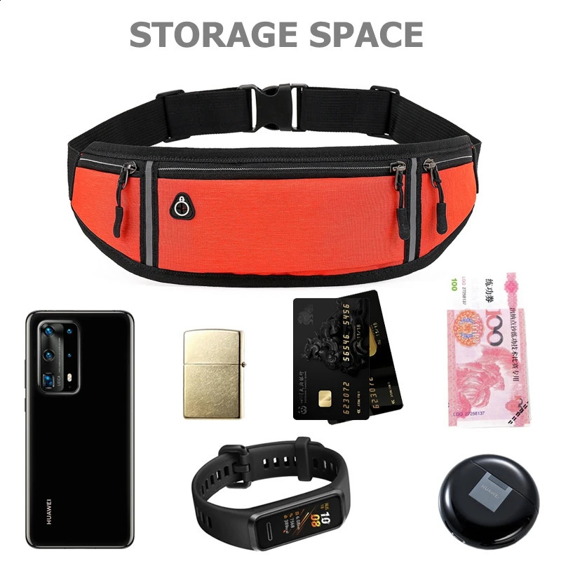 Professional Running Waist Bag Sports Belt Pouch Mobile Phone Case Men Women Hidden Gym SportsBags Pack y240830Z