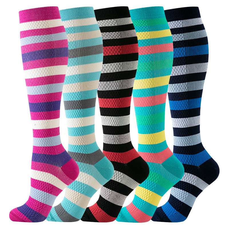 Sports calf pressure socks, outdoor cycling compression combination set, flower sports socks