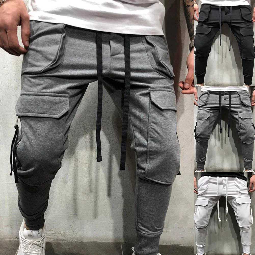 Autumn Spring Summer casual pants mens plus size 3XL multi pocket jeans mens loose pants mens loose pants W250318