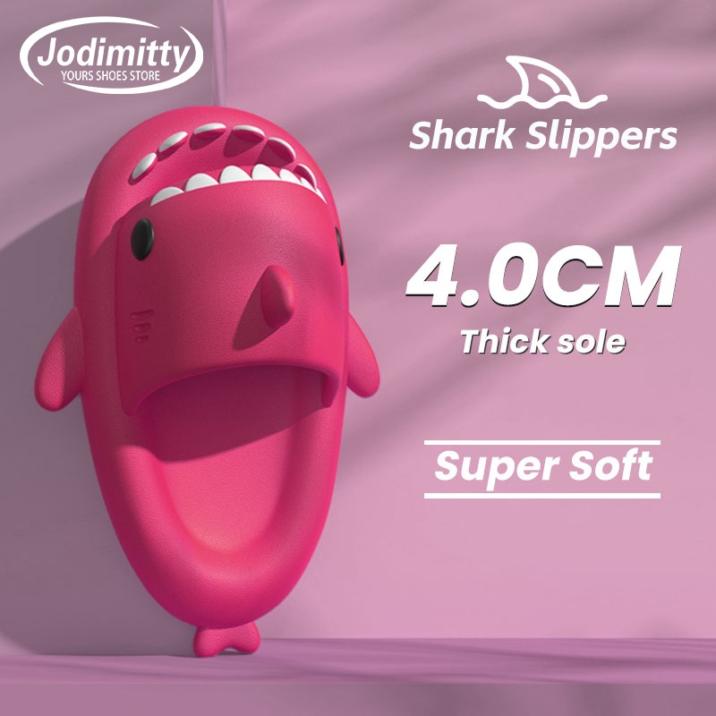 Summer Shark Slides: Lightweight Bathroom Anti-Slip Sandals for Women, Men, and Children