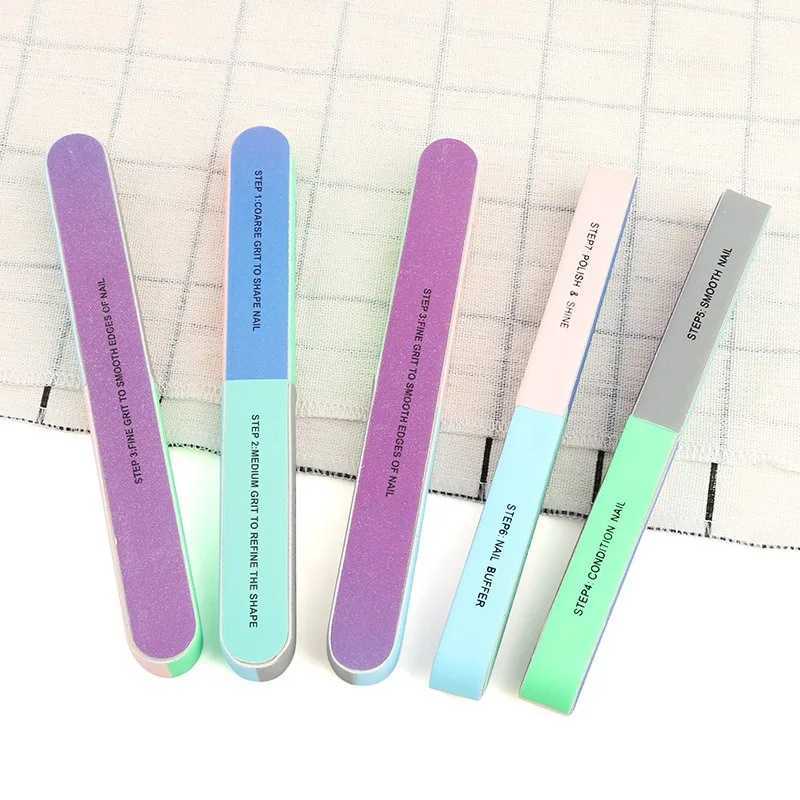 New nail art sanding file nail polish buffer block ergonomic tool sand surface sponge nail file accessories Pk08 W240829