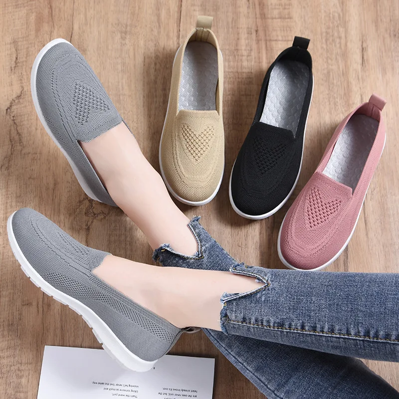 2025 NEW Women Autumn Loafers Flats Comfortable Cotton Slip on Women s Ballerina Ladies Footwear Elderly Shoes af s