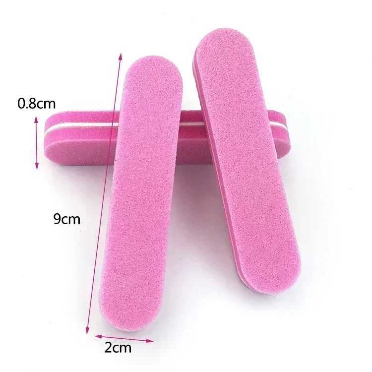 20Pcs nail file block color 100/180 grain sponge nail polish polishing buffer sanding machine strip polishing foot processing tool W240829
