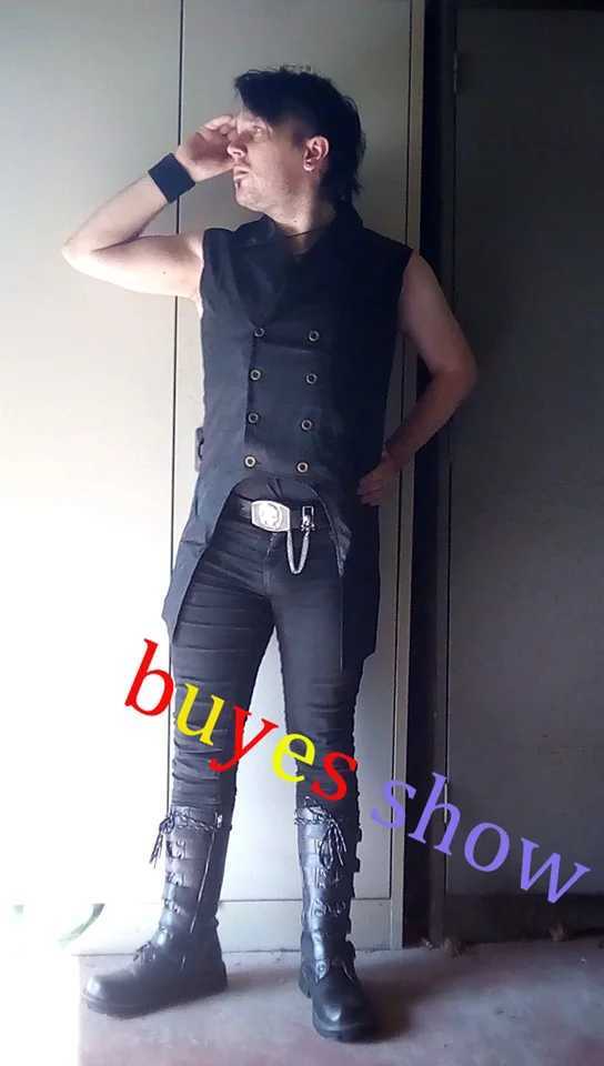 Wine Red Paisley Jacquard Long Vest Men Double Breasted Lapel Brocade Vest Waistcoat Mens Gothic Steampunk Sleeveless Tailcoat Y240830