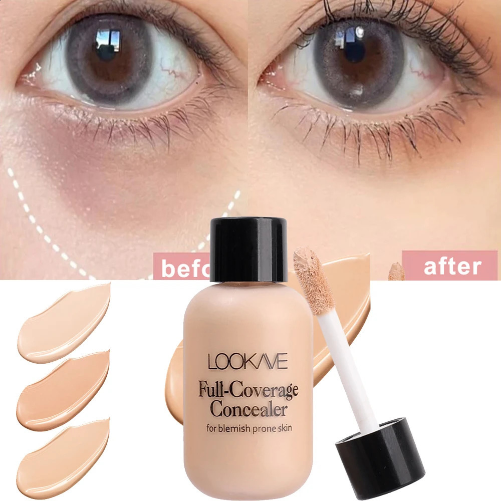 Matte liquid concealer base cream waterproof durable full coverage spots s dark circles basic cosmetics 240829