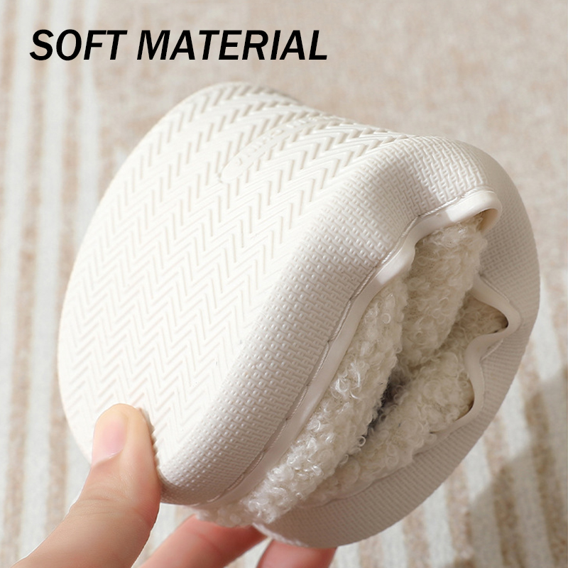 2023 New Blue Eye House Slippers Women Winter Soft Plush Warm Fluffy Slippers Woman Indoor Anti-Slip Home Cotton Shoes Couple