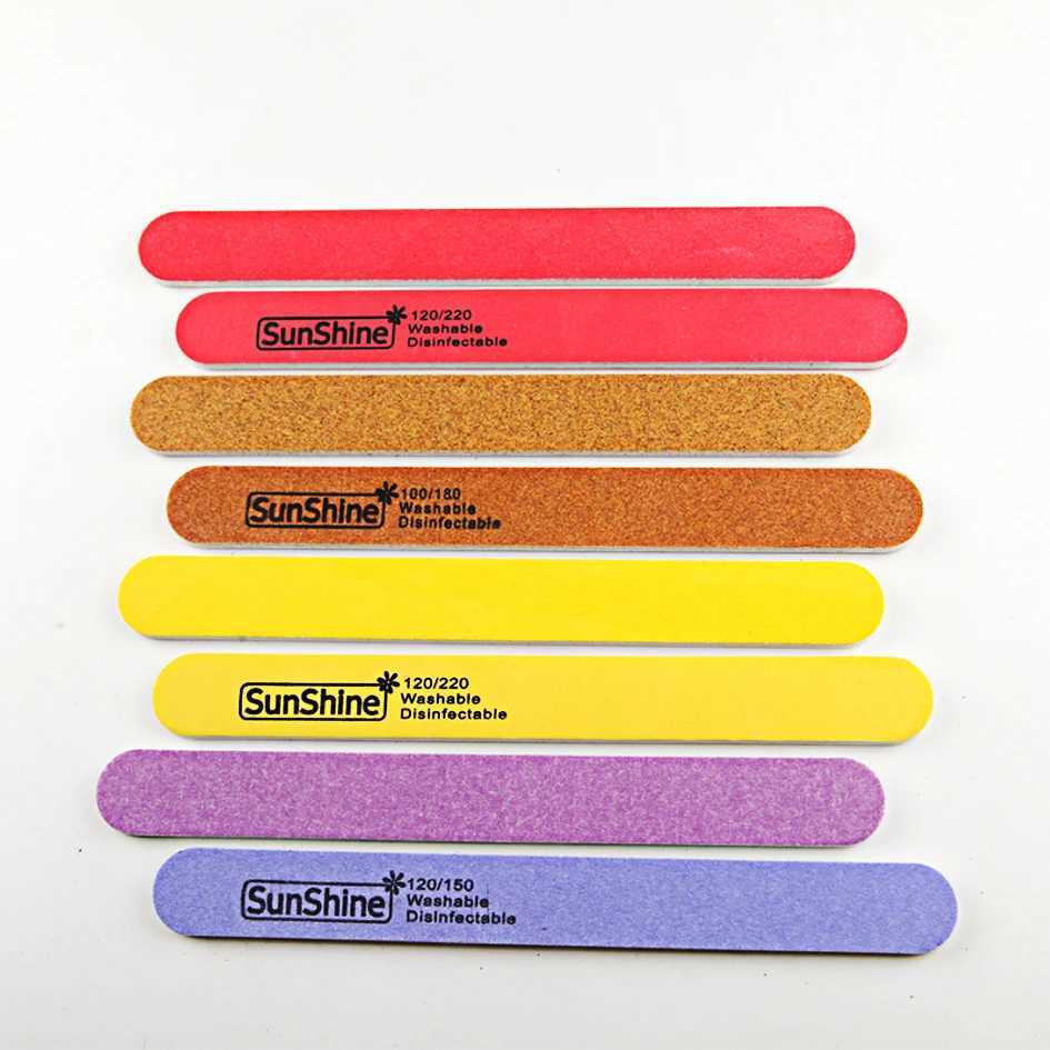 SunShine 25pcs wooden nail file sturdy thick sandpaper 100/120/150/180/220/240 professional foot massage processing and polishing tool W240829