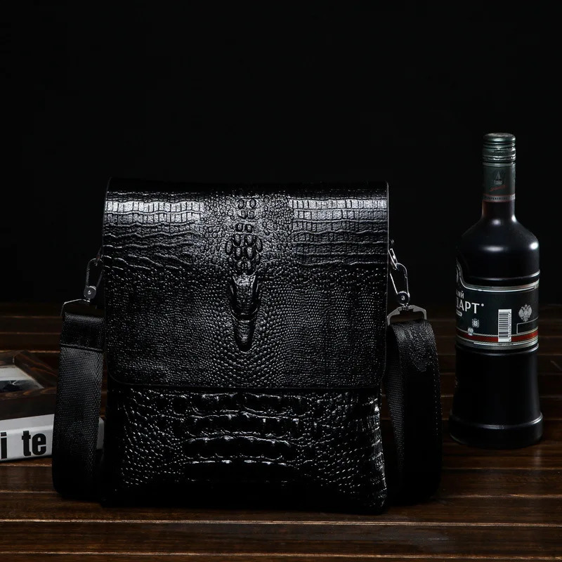 Alligator Men Shoulder Bag Leather Business Grain Crossbody Bag For Men Messenger Bag Male Casual Satchel 240829CJ