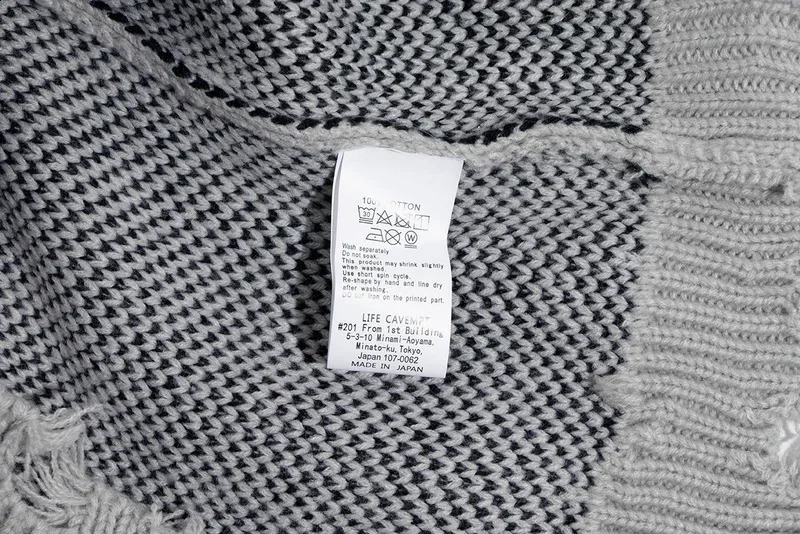 Winter eyelets damage sportswear letters loose sportswear for couples CAV EMPT mens knitted zippered sportswear 240829
