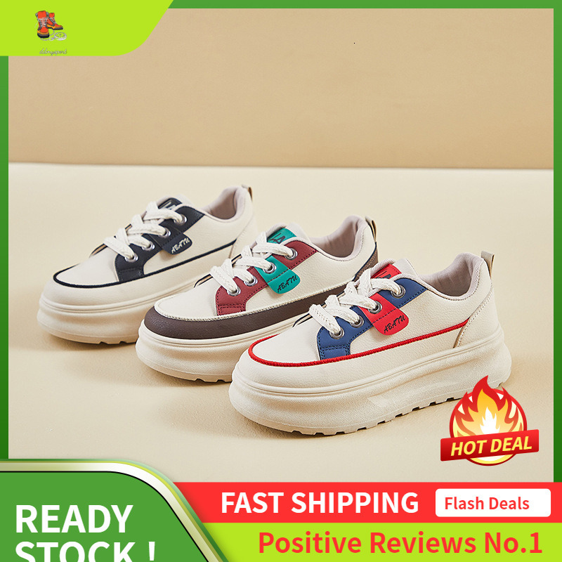Ddmysports Autumn White New Korean Version Ins Female Student Thick Soled Height Increasing Sports Board Casual Shoes ZY OUTDOOR