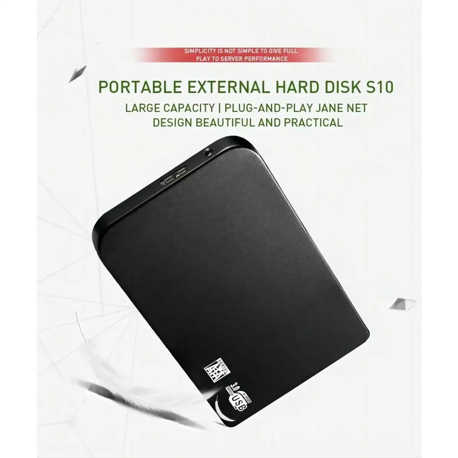 Portable SSD 1TB Large capacity Solid Hard Disk 2TB4TB HighSpeed External Drive USB30TypeC for LaptopDesktopPhone 240828