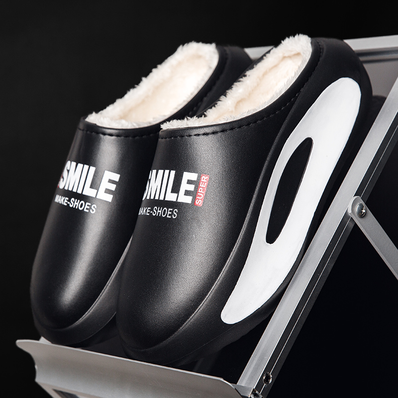 Men's and Women's NEW New Winter Plush Cotton Slippers Fashion Trend EVA Lightweight Sole Lazy Brand Home Shoes