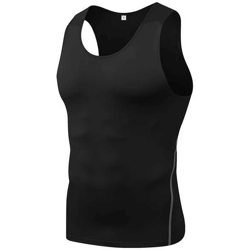 Mens sleeveless vest sportswear absorbent quick drying compression weight loss mens underwearW240718
