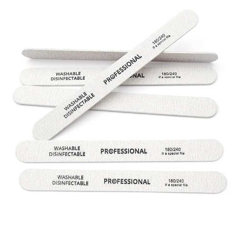 5/10 pieces of professional nail files 100 180 240 Buffers set wooden nails Accesorios sanding nail art tools shiny block nail files W240829