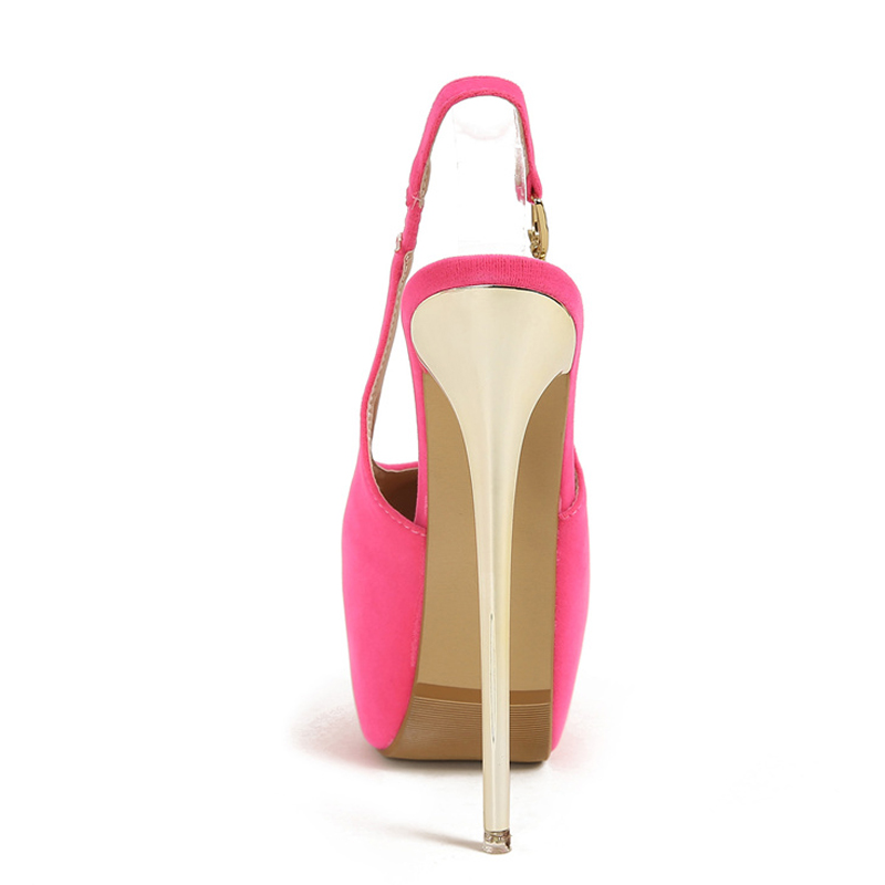 Liyke Elegant Women Wedding Banquet Prom Shoe Fashion Metal Butterfly Chain Back Strap Extreme High Heels Platform Pumps Size 42