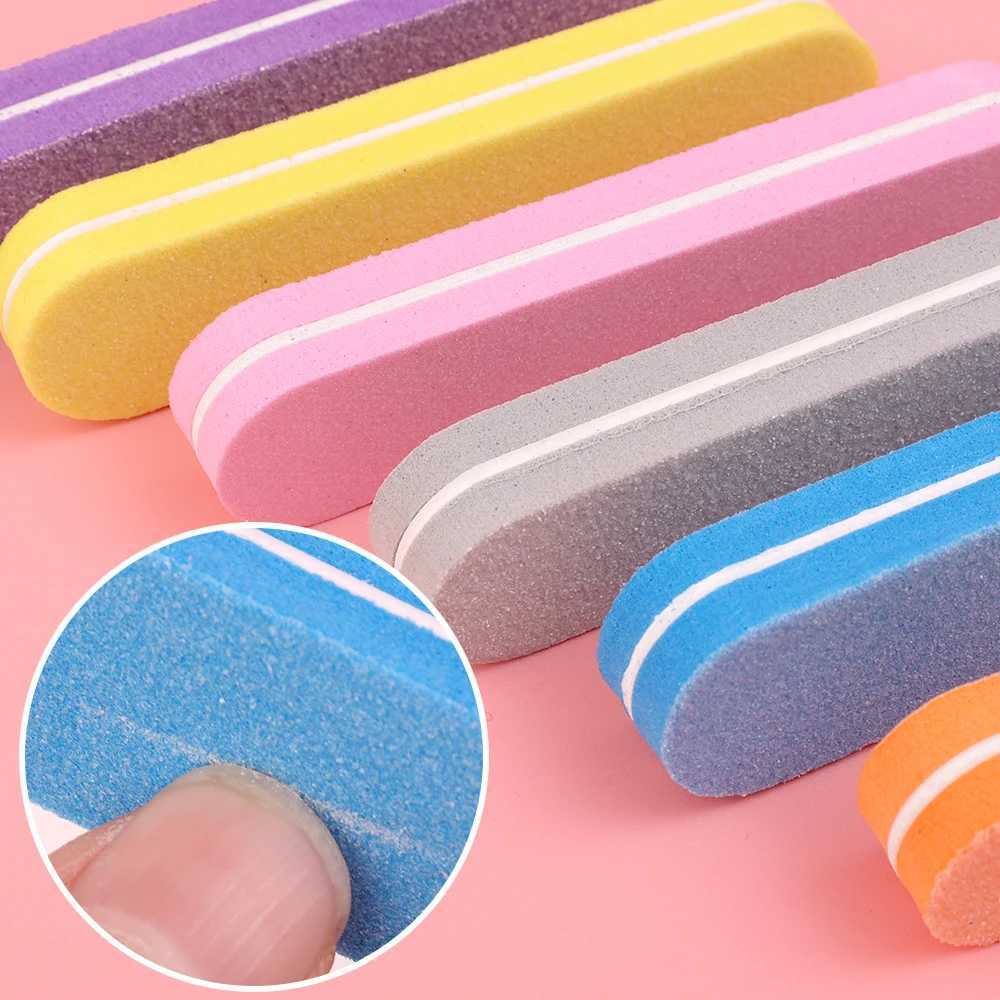9cm nail sponge file double-sided nail file block color sanding buffer strip easy to clean and polish foot processing tool W240829