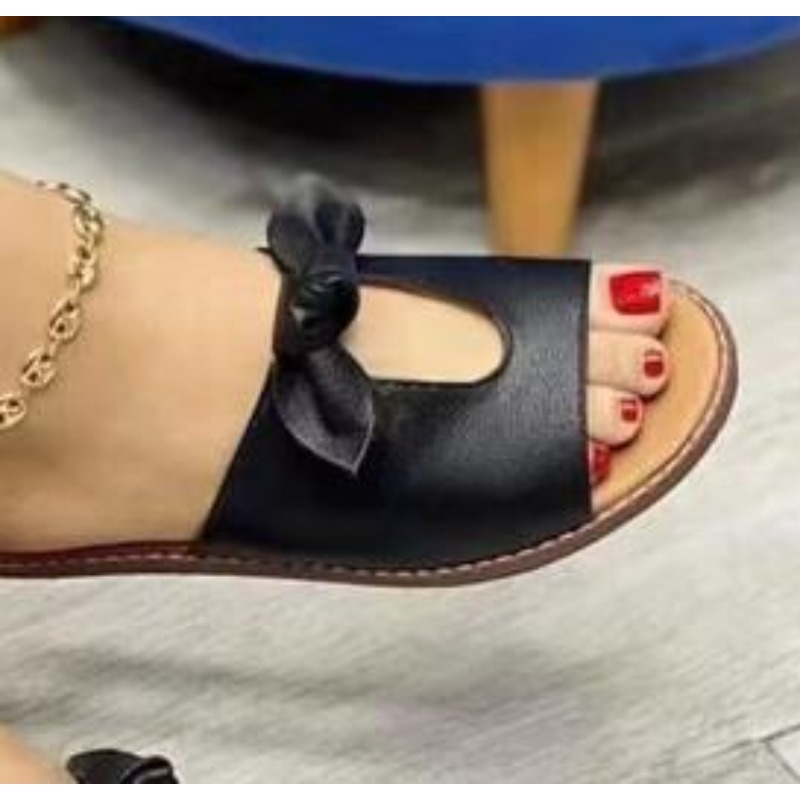 Flip New New ps Summer Women Slippers Shoes Cute Butterfly-Knot Flats Casual Solid Color Beach Sandals atos Mujer b6d4
