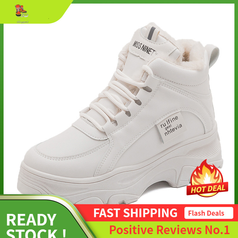 Ddmysports Ins Plus Velvet Dad Women Winter New Style Student Versatile Warm Igh Top Korean Edition Sports Shoes A OUTDOOR