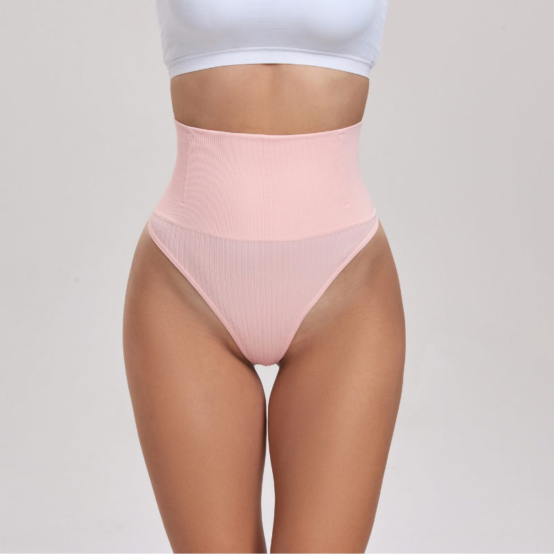 Three piece set - Women's shapewear, high-quality solid color, high waist, high elasticity shorts, abdominal compression, shaping effect - XY4104