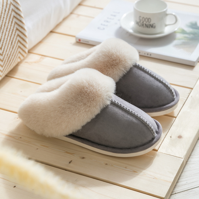 2024 Free Shipping Flat Sandal New Winter Slipper Rubber Slides Women Warm Basic Plain Slippers Slip On Sandals