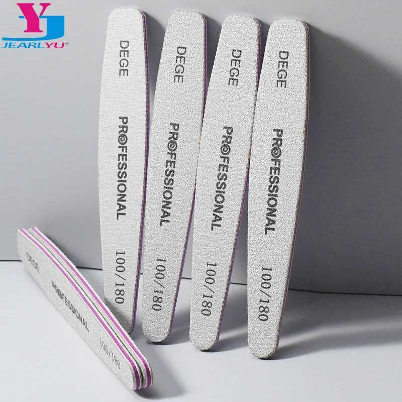 5/10 diamond professional nail files 100/180 gray strong sandpaper polishing acrylic nail art care tools handmade W240829