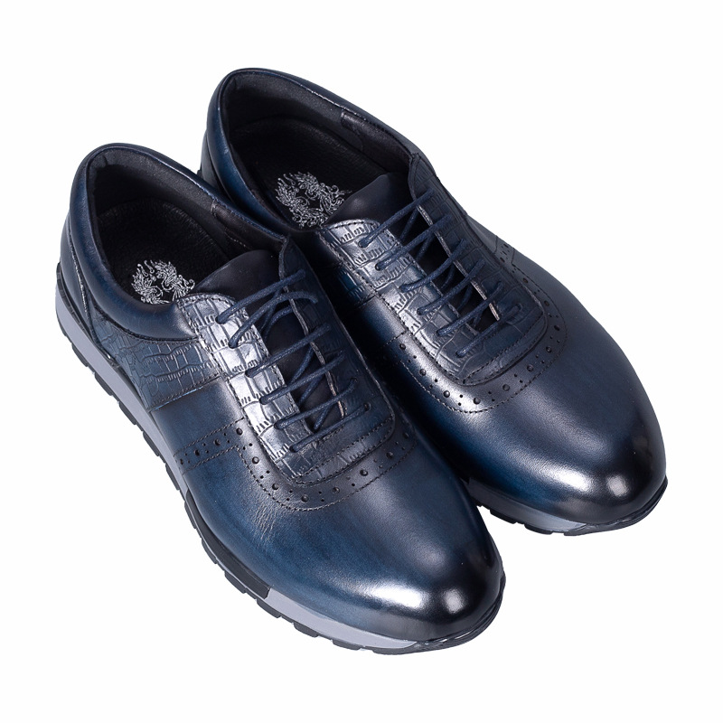 Men's Casual Shoes Lace Up Genuine Leather Men's Oxfords Outdoor Men Shoes Non-slip Men's Sneakers Zapatillas Hombre