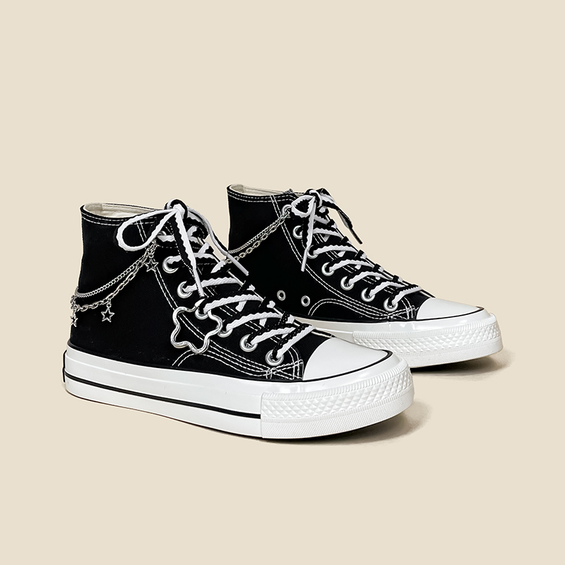 Amy and Michael New Original Designers Women Sneakers Fashion High Top Casual Flat Canvas Shoes Students Vulcanize Plimsolls