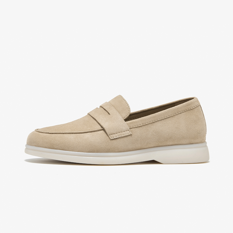 BEAUTODAY Solid Color Flats Women Sheep Suede Round Toe Slip-on Versatile Leisure Ladies Shoes Handmade 26158