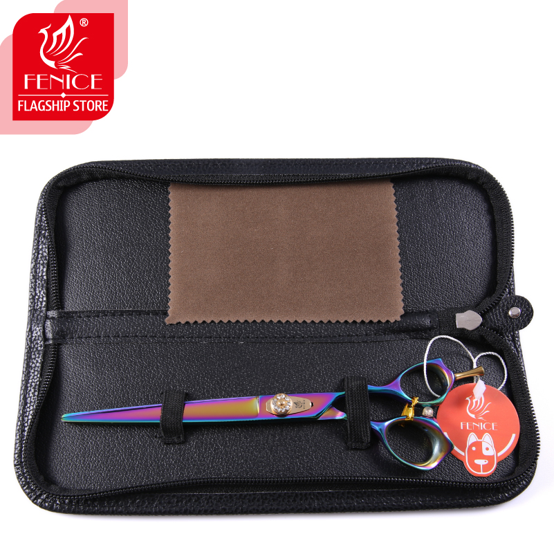 Fenice Japan 440c Professional Pet brand dog Grooming scissors 7/7.5/8/9 inch sharp cutting straight shears
