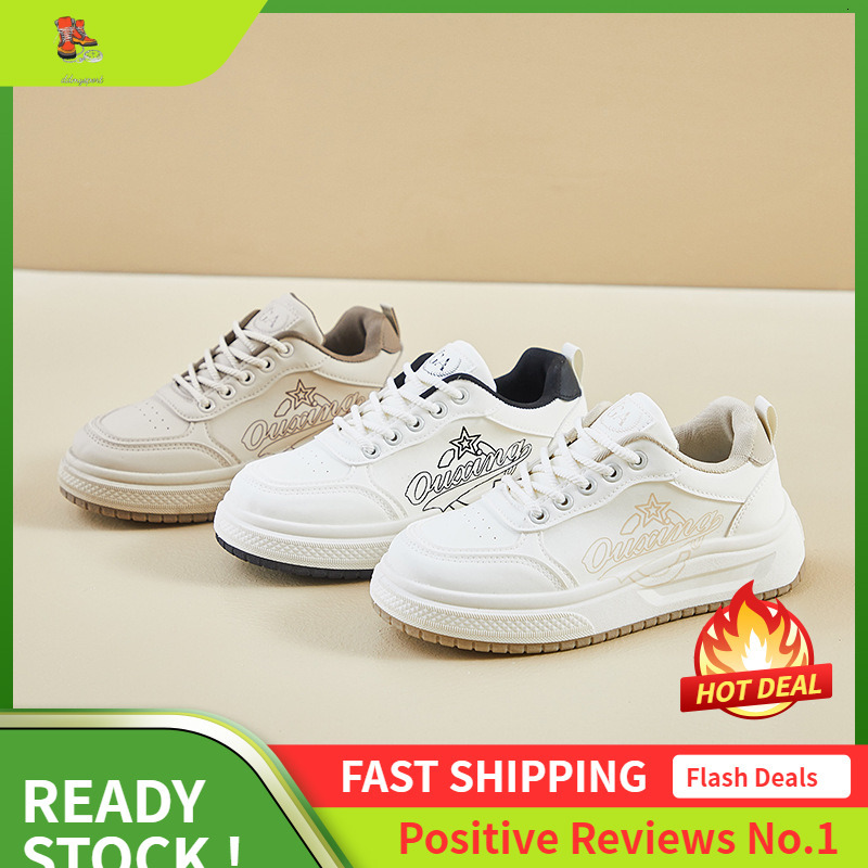 Ddmysports Autumn White New Korean Edition Ins Female Students Thick Soled Eight Increasing Sports Board Casual Shoes Q OUTDOOR