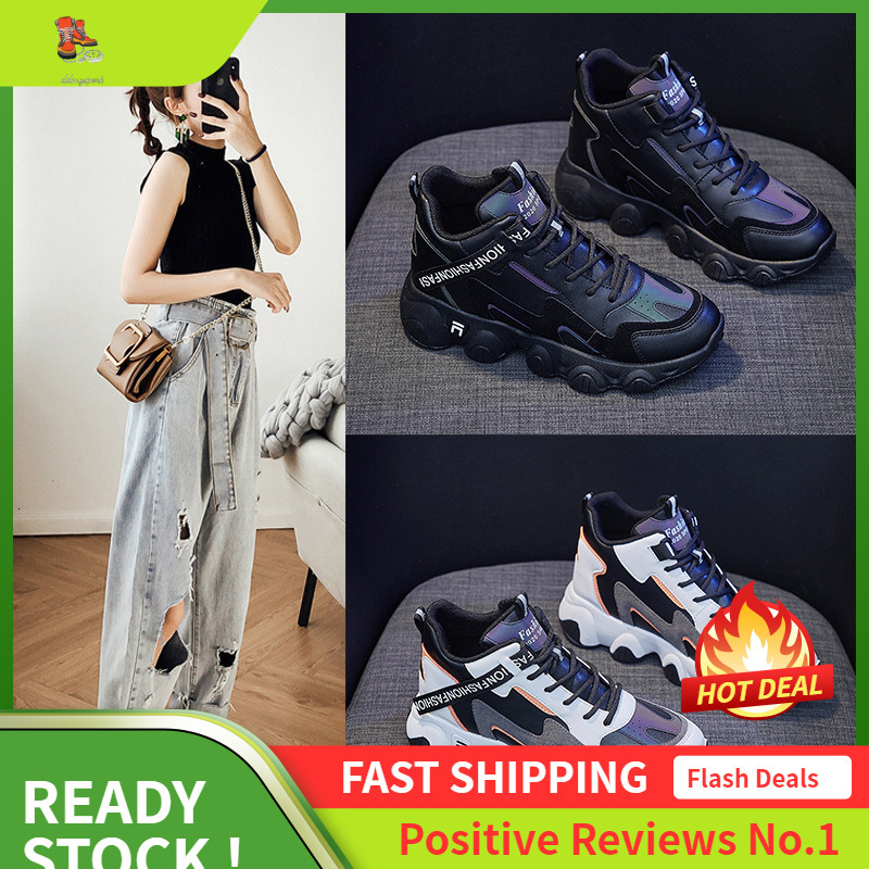 Ddmysports Ins Korean Version High Top Dad Shoe Trend Spring New Item Student Height Increasing Sports Women S Casual Shoes OUTDOOR