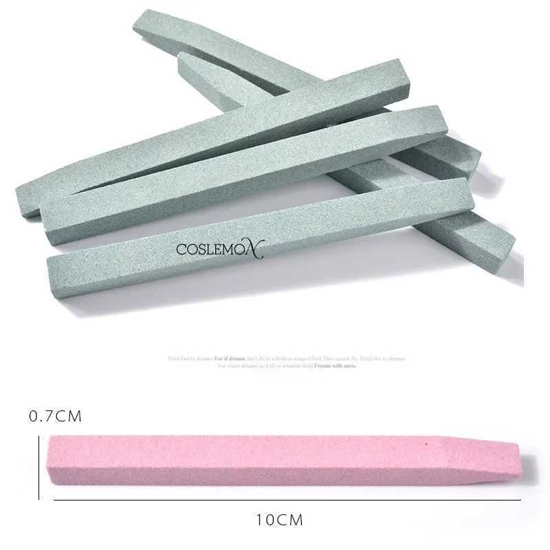1 Nail Art Pushing Hands Document Professional Quartz Matte Stone Keratinum Layer Rod Pen Manual Care Nail Polishing Tool Nail Accessories W240829