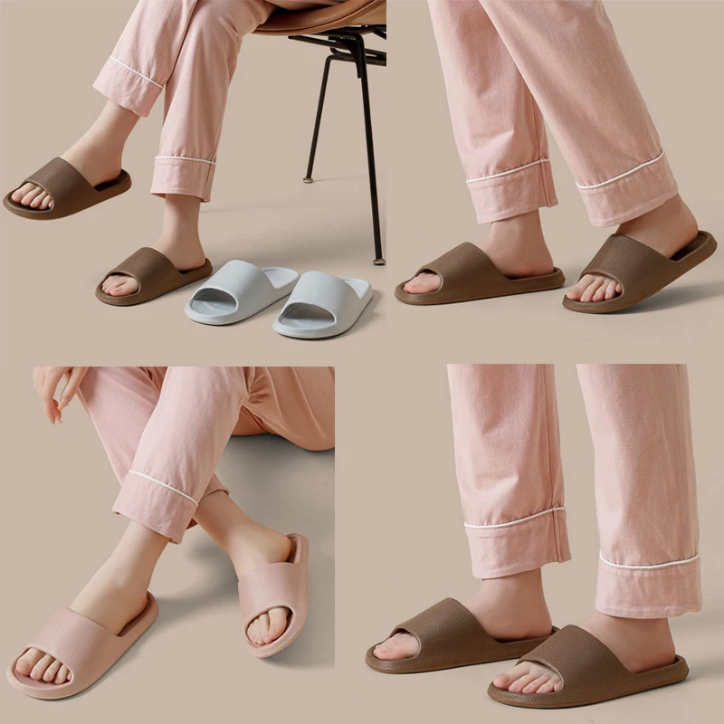 Slippers Summer Men Women Soft Indoor Home Flat Sandals Fashion Flip ps Beach Shoes Man Couple Non-Slip Bathroom Slides 2986