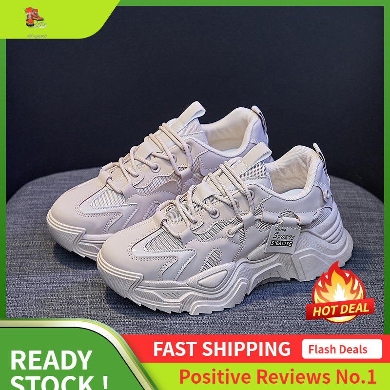 Ddmysports Spring New Korean Dad Ins Trendy Student Sports Running Shoes Women S Breathability Increase K OUTDOOR