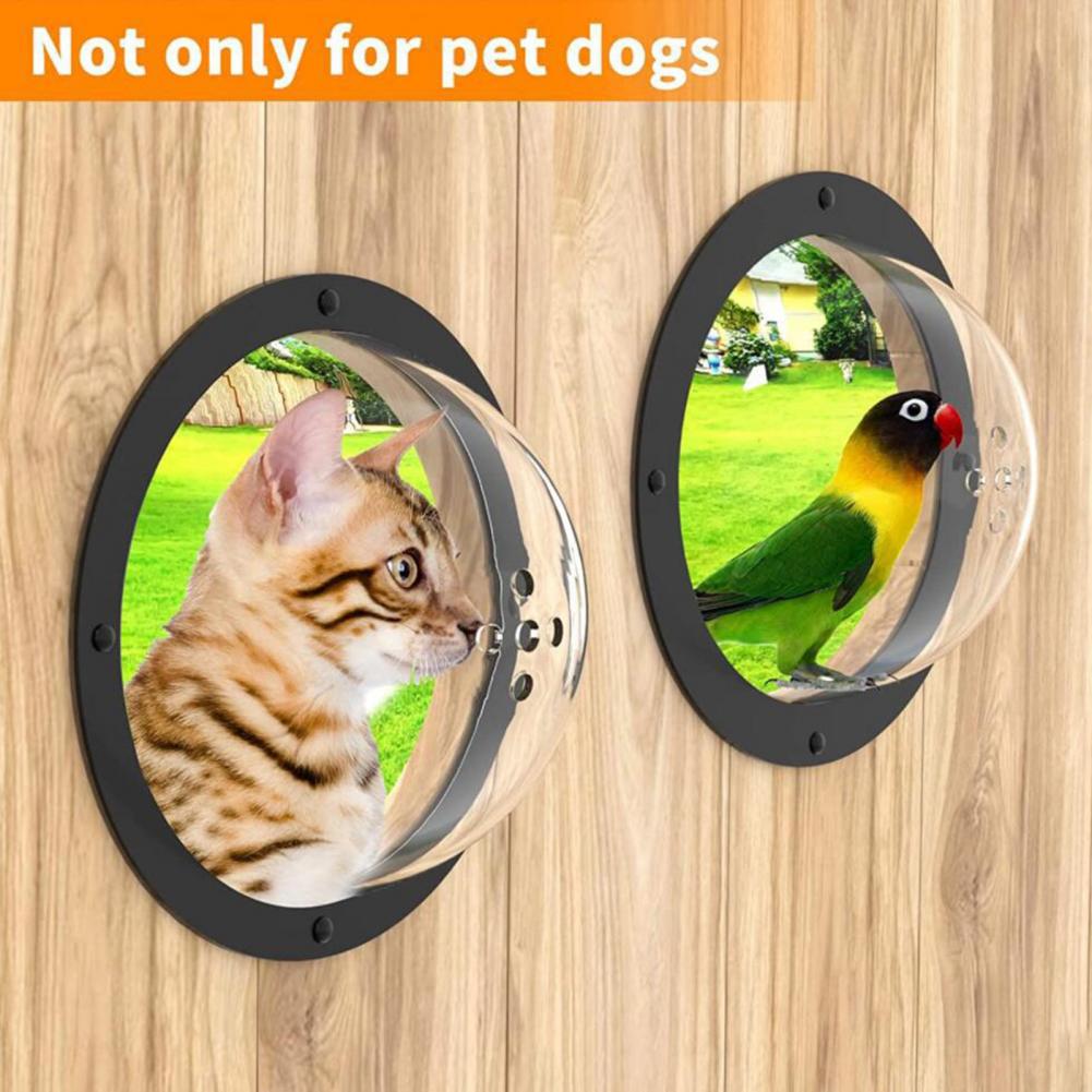 Pet Lookout Window Pet Fence Window Upgrade Pet's View with A Durable Acrylic Fence Window Wide Application for Dogs Cats