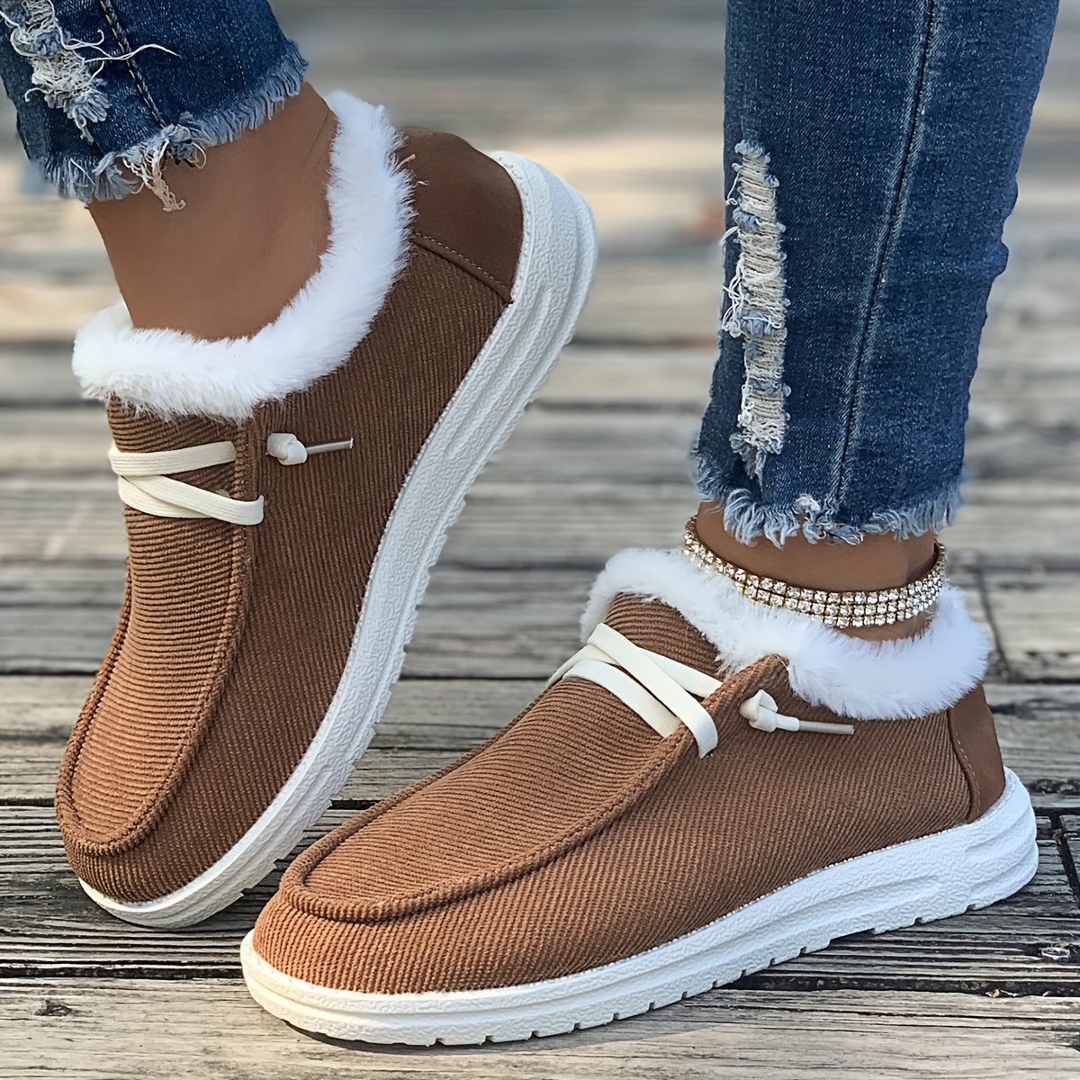 Comfortable Plush ed Canvas Shoes Lightweight, Breathable, Low-Top Sneakers with Soft Insoles Perfect for Casual Daily Wear, Walking zhanyishengli